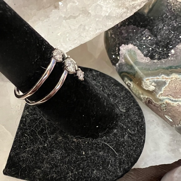 Elegant Sterling Silver Moussanite Ring - Picture 2 of 11